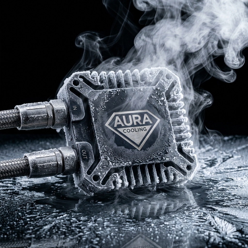 Diamond Cool cryogenic cold plate with frost and vapor